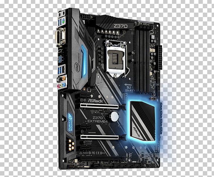 Intel ASRock Z370 EXTREME4 LGA 1151 Motherboard PNG, Clipart, Amd Crossfirex, Asrock, Asrock Z370 Extreme4, Central Processing Unit, Computer Hardware Free PNG Download