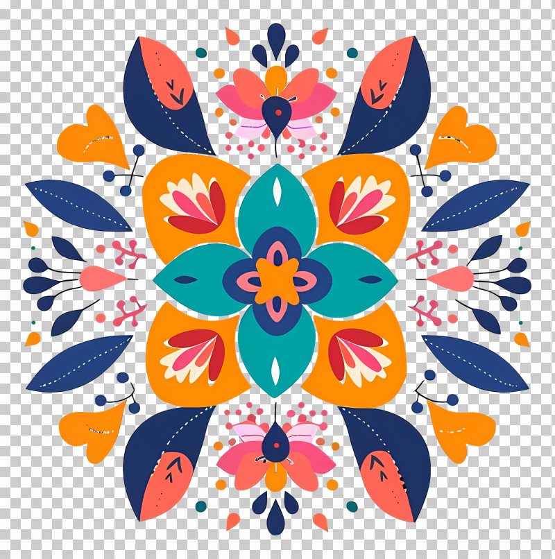 Colorful Pattern - Colorful Floral Pattern Design PNG