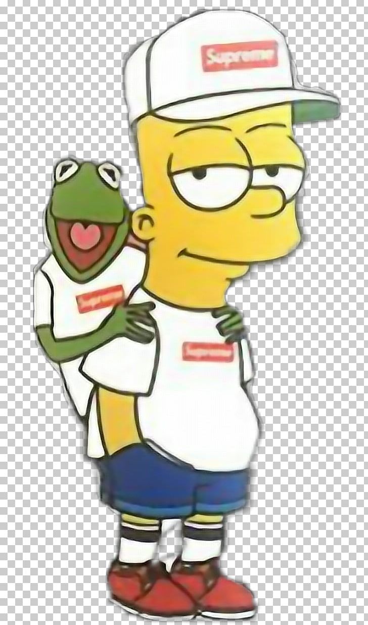 Bart Simpson Kermit The Frog Supreme Cartoon PNG, Clipart, Area, Art, Artwork, Bart Simpson, Bart Simpson Supreme Free PNG Download