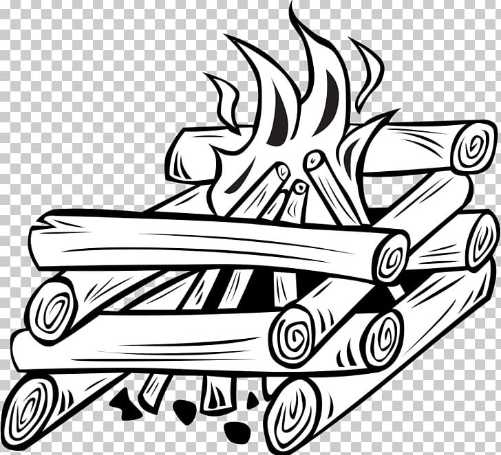 Campfire Camping Bonfire PNG, Clipart, Angle, Artwork, Automotive Design, Black, Black And White Free PNG Download