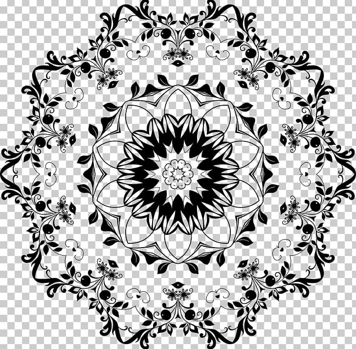 Floral Design Flower Pattern PNG, Clipart, Area, Art, Art Deco, Black, Black And White Free PNG Download