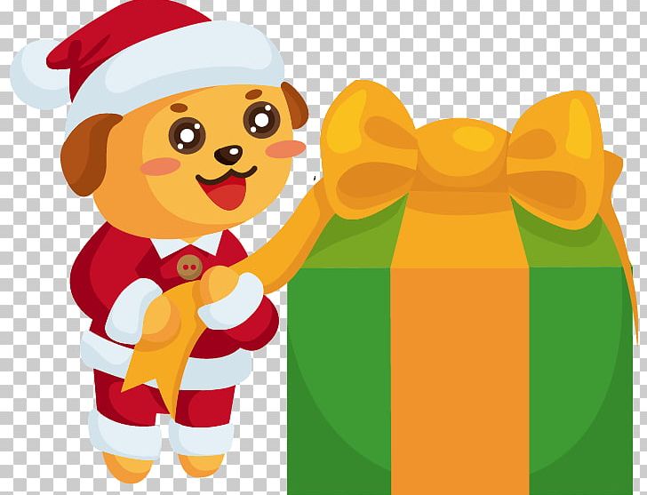 Santa Claus Christmas Ornament Dog Illustration PNG, Clipart, Animals, Cartoon, Christmas Card, Christmas Decoration, Christmas Frame Free PNG Download