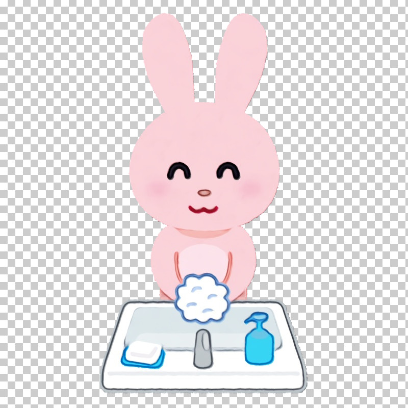 Easter Bunny PNG, Clipart, Cartoon, Easter Bunny, Nose, Paint, Pink Free PNG Download