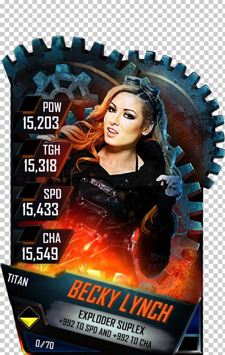 Becky Lynch WWE SmackDown WWE SuperCard SummerSlam WWE 2K18 PNG, Clipart, Advertising, Becky Lynch, Big Cass, Charlotte Flair, Film Free PNG Download