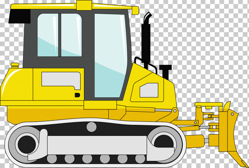 Vehicle Construction Equipment Transport Bulldozer Yellow PNG, Clipart, Bulldozer, Construction Equipment, Line, Transport, Vehicle Free PNG Download