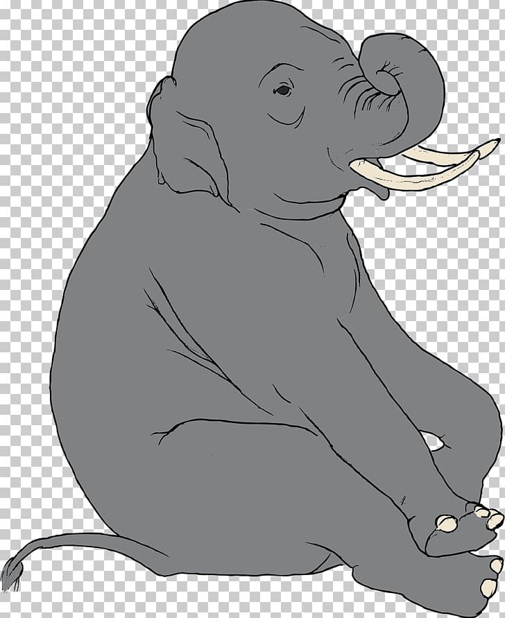 Asian Elephant Elephantidae PNG, Clipart, African Elephant, Asian , Black And White, Download, Drawing Free PNG Download
