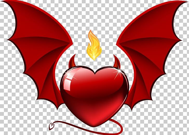 Valentine's Day Devil Heart PNG, Clipart, Angel, Bat, Cartoon, Demon, Desktop Wallpaper Free PNG Download