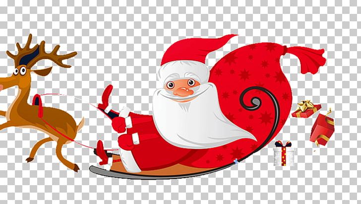 Santa Clauss Reindeer Santa Clauss Reindeer Flight PNG, Clipart, Art, Bobsleigh, Cartoon Santa Claus, Christmas, Christmas Card Free PNG Download