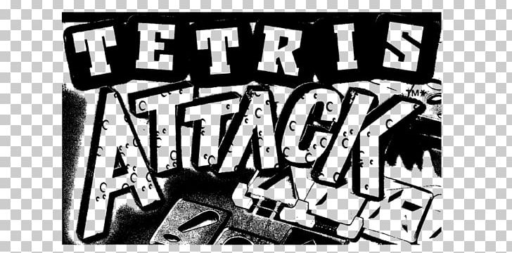 Tetris Attack Super Nintendo Entertainment System Logo Brand Font PNG, Clipart, Black And White, Brand, Logo, Monochrome, Monochrome Photography Free PNG Download