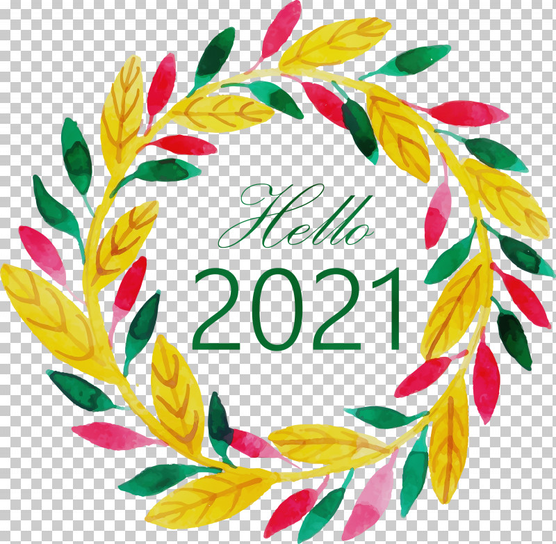 Floral Design PNG, Clipart, Floral Design, Happy New Year, Happy New Year 2021, Hello 2021, Line Free PNG Download