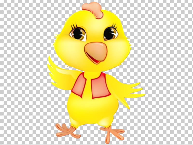 Cartoon Yellow Bird Chicken Beak PNG, Clipart, Beak, Bird, Cartoon, Chicken, Paint Free PNG Download