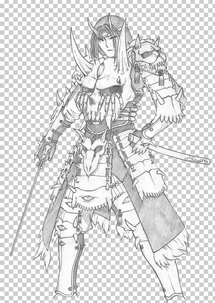 Drawing Demon Line Art Sketch PNG, Clipart, Armour, Artwork, Black And White, Comics Artist, Costume Design Free PNG Download