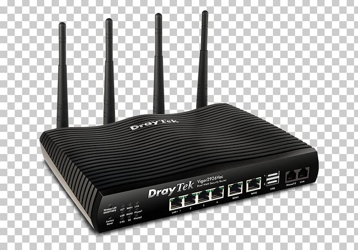 DrayTek Wireless Router Wide Area Network DSL Modem PNG, Clipart, Computer Security, Draytek, Dsl Modem, Electronic Instrument, Electronics Free PNG Download