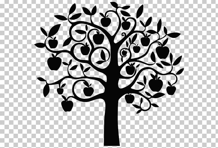 Drawing Apple Fruit Tree PNG, Clipart, Apple, Black And White, Branch, Drawing, Flora Free PNG Download