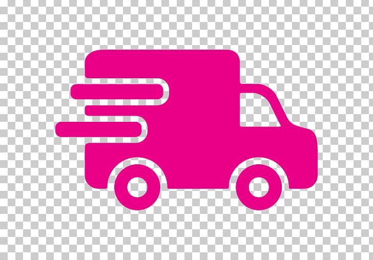 pink delivery truck clipart