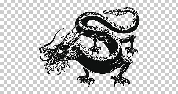 Chinese Dragon Japanese Dragon Tattoo PNG, Clipart, Art, Black And White, Chinese Dragon, Chinese Zodiac, Creative Market Free PNG Download