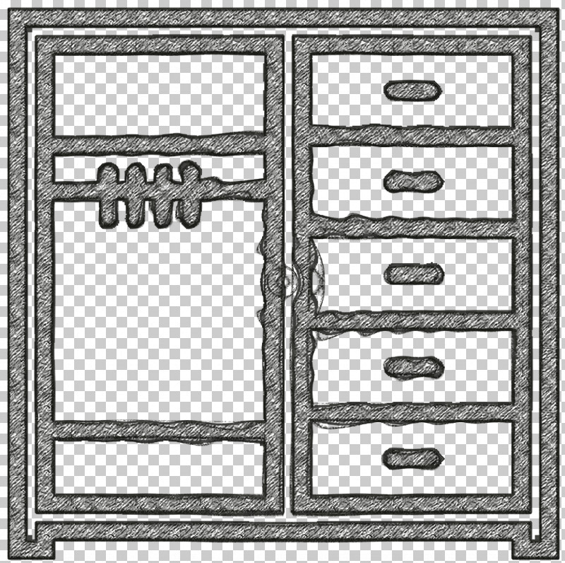 Household Set Icon Closet Icon PNG, Clipart, Black, Black And White, Closet Icon, Door, Door Handle Free PNG Download