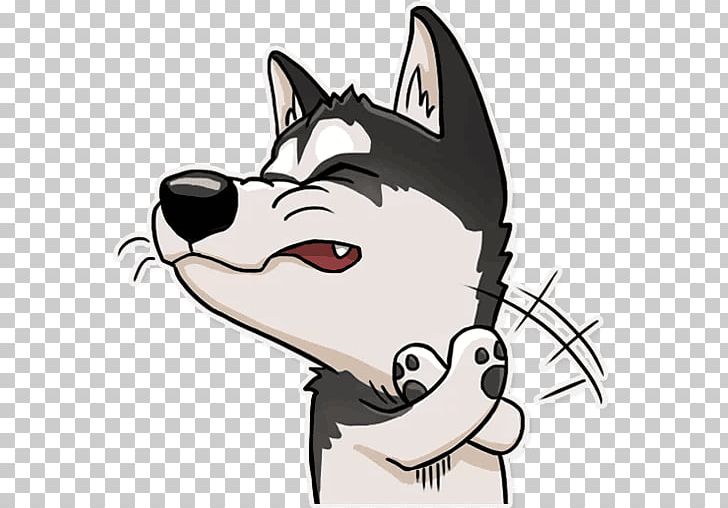 Whiskers Sticker Telegram Siberian Husky PNG, Clipart, Carnivoran, Cartoon, Cat Like Mammal, Dog Like Mammal, Fictional Character Free PNG Download