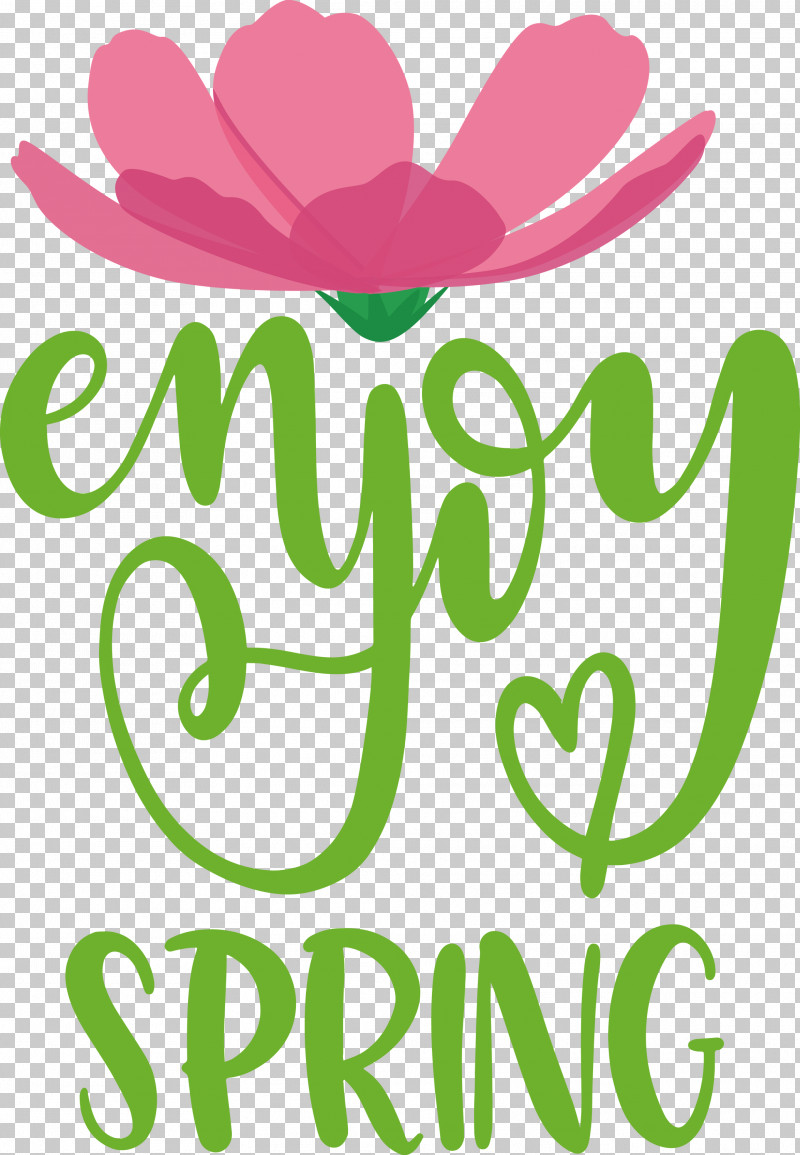 Enjoy Spring Spring PNG, Clipart, Floral Design, Happiness, Leaf, Line, Logo Free PNG Download