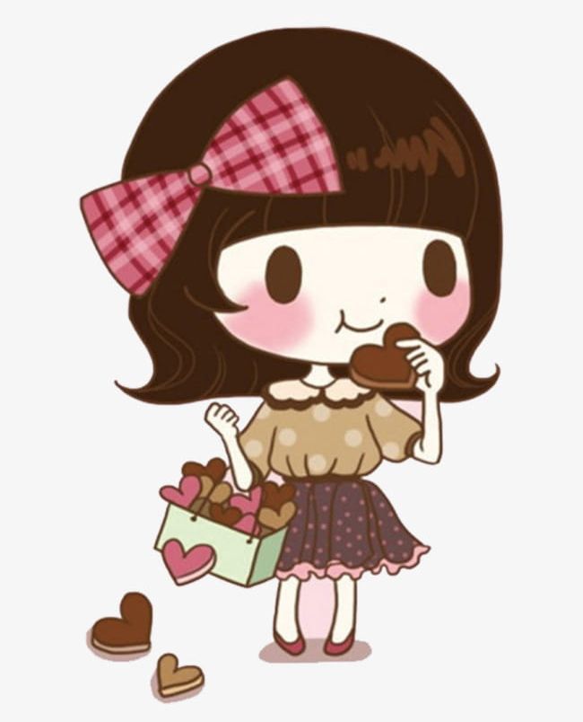 Girl Eating Cookies PNG, Clipart, Bow, Bow Girl, Cartoon, Cartoon Characters, Cartoon Girl Free PNG Download
