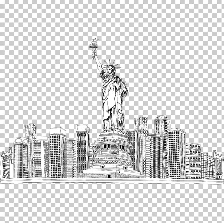 Statue Of Liberty Eiffel Tower Zazzle Photography PNG, Clipart, Black, Black Hair, Black White, Building, City Free PNG Download