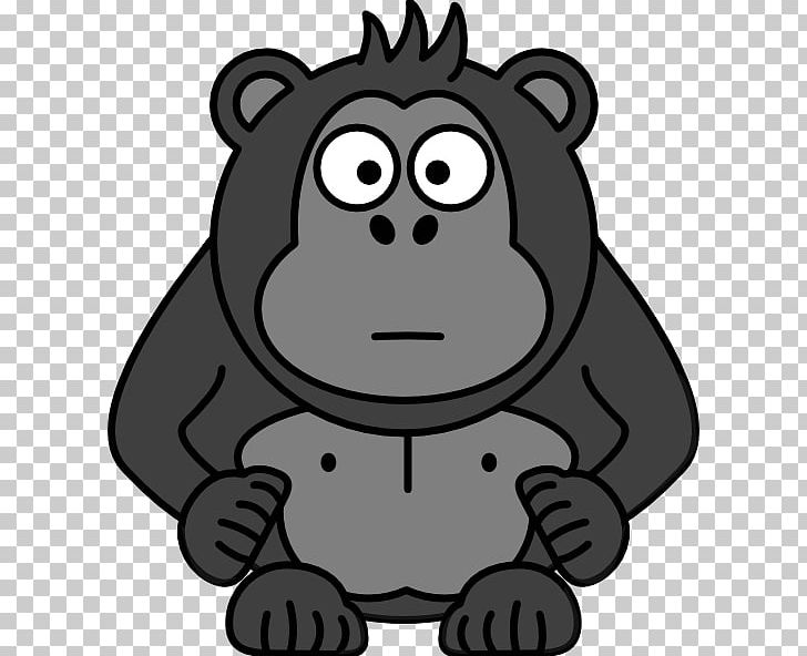 Gorilla Free Content Ape PNG, Clipart, Ape, Bear, Black, Black And White, Blog Free PNG Download