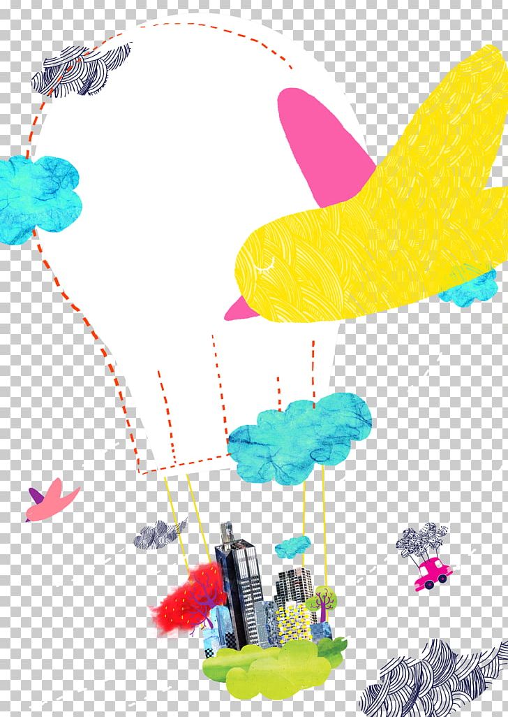 Airplane Balloon Cartoon Illustration PNG, Clipart, Air Balloon, Area, Art, Background, Background Material Free PNG Download