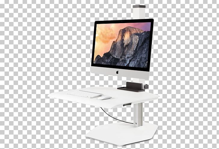 Flat Display Mounting Interface Sit-stand Desk Monitor Mount Standing Desk IMac PNG, Clipart, Apple, Apple Cinema Display, Apple Displays, Comp, Computer Monitor Free PNG Download