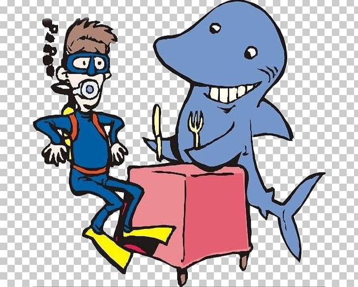 Shark Underwater Diving Cartoon Illustration PNG, Clipart, Animals, Art, Artwork, Cartoon Diving Man, Cartoon Shark Free PNG Download
