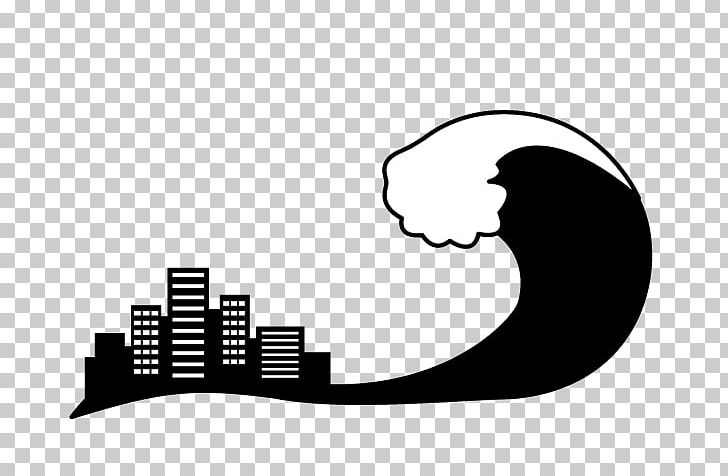 Tsunami Pictogram Flood Natural Disaster PNG, Clipart, Area, Black, Black And White, Brand, Circle Free PNG Download
