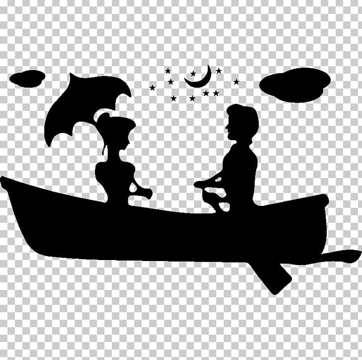 Silhouette Romance Film Stencil PNG, Clipart, Animals, Artwork, Black, Black And White, Boat Free PNG Download