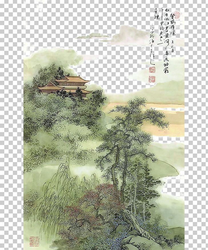 Stork Tower Yellow Crane Tower Yellow River Tang Dynasty Besteigung Des Storchenturmes PNG, Clipart, Author, Chinese Painting, Crane, Grass, Li Yi Free PNG Download