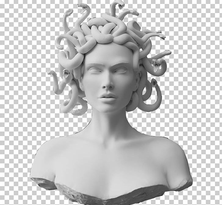 Foamo Medusa Gorgon City Imagination PNG, Clipart, Art, Black And White, Classical Sculpture, Delusion, Figurine Free PNG Download