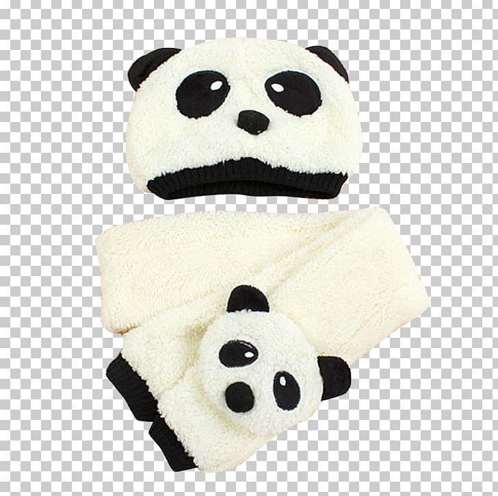 Giant Panda Hat Scarf Winter Foulard PNG, Clipart, Bear, Black, Black And White, Boy, Cap Free PNG Download