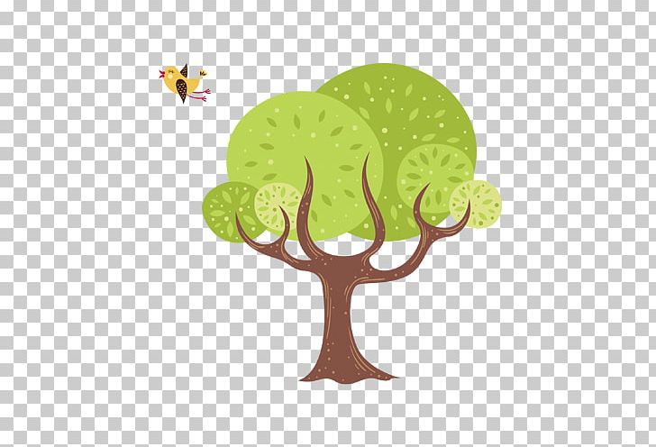 Tree Cartoon Flat Design PNG, Clipart, Animal, Antler, Balloon Cartoon, Bird Cage, Birds Free PNG Download