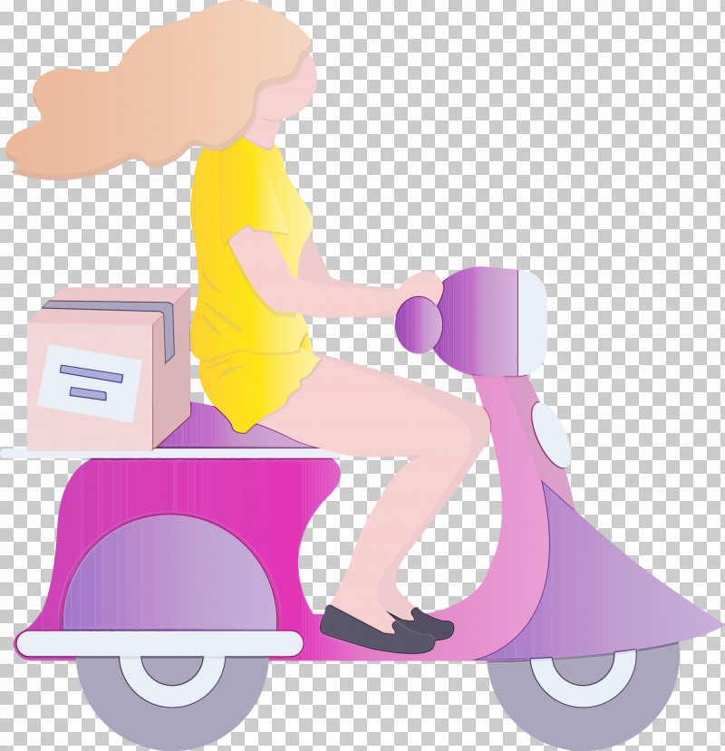 Scooter Vehicle Vespa Kick Scooter PNG, Clipart, Delivery, Girl, Kick Scooter, Paint, Scooter Free PNG Download