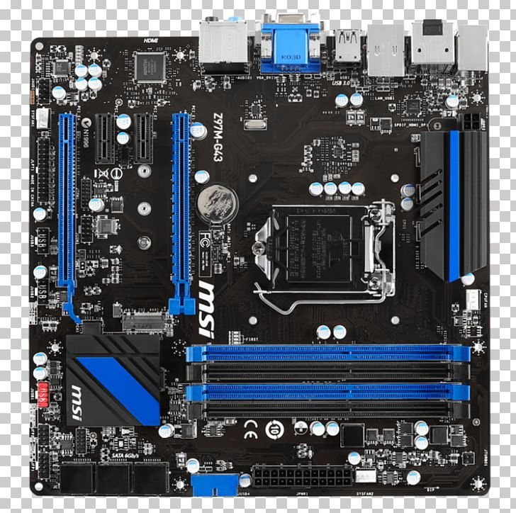 LGA 1150 Motherboard MSI B85-G41 MSI Z87-G41 PC Mate ATX PNG, Clipart, Atx, Computer, Computer Accessory, Computer Hardware, Electronic Device Free PNG Download