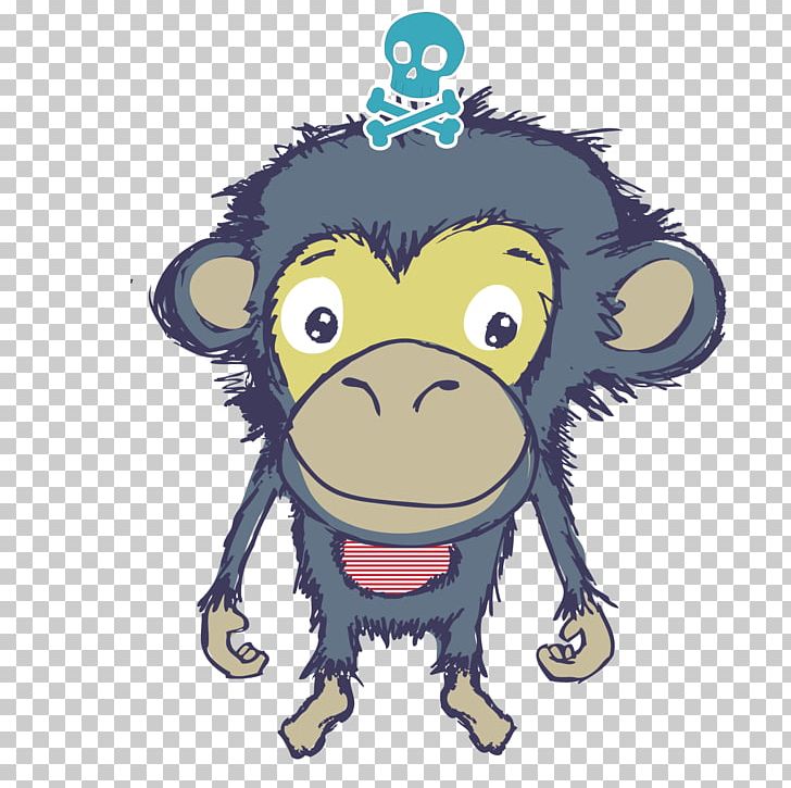 Monkey T-shirt Cartoon Illustration PNG, Clipart, Animals, Art, Cute Animal, Cute Animals, Cute Border Free PNG Download