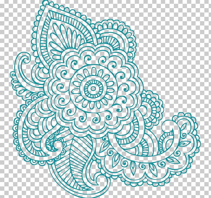 Mehndi Henna Tattoo Paisley PNG, Clipart, Area, Art, Artwork, Black And White, Circle Free PNG Download