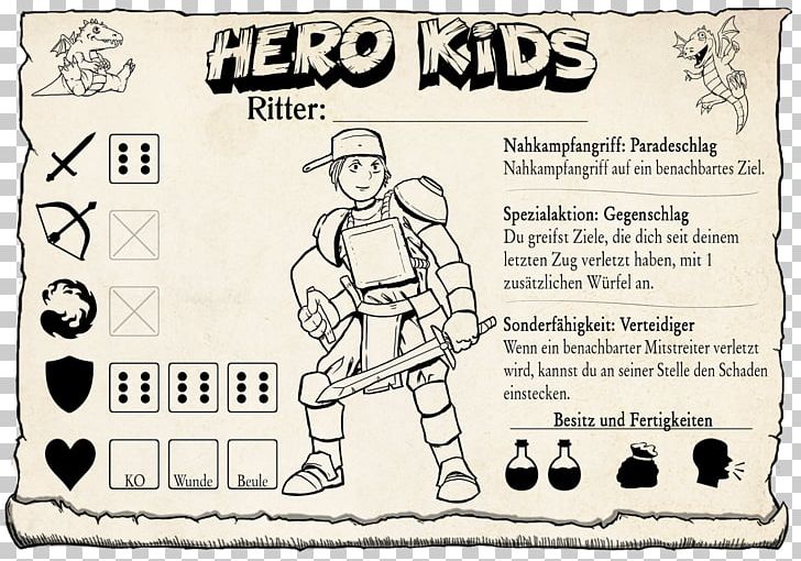 Tabletop Role-playing Game Hero PNG, Clipart, Art, Black And White, Cartoon, Comics, Dice Free PNG Download