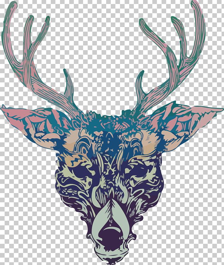 Deer Elk Antler Painting PNG, Clipart, Aliexpress, Animals, Antler, Banne Material, Christmas Free PNG Download