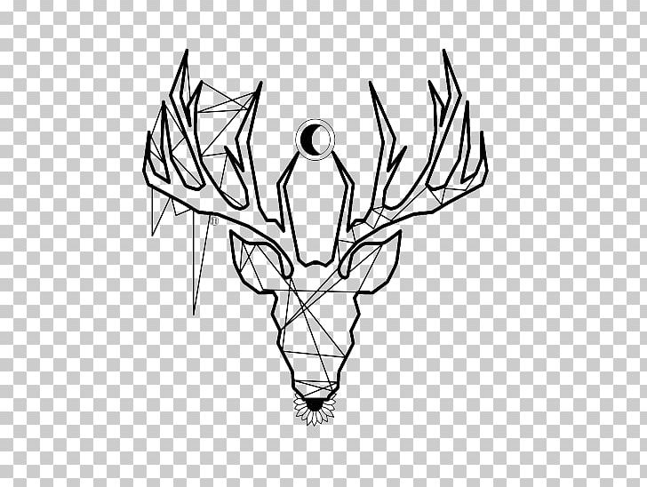 Drawing Antler Line Art White PNG, Clipart, Antler, Artwork, Black, Black And White, Branch Free PNG Download