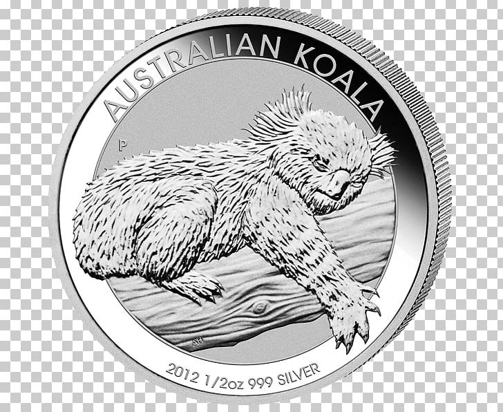 Perth Mint Platinum Koala Bullion Coin Silver Coin PNG, Clipart, Animals, Australia, Australian Gold Nugget, Australian Silver Kookaburra, Black And White Free PNG Download