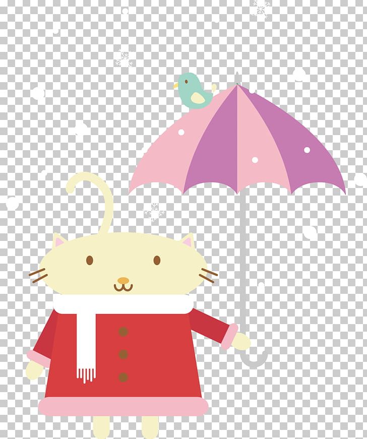 Cat Umbrella Kitten Illustration PNG, Clipart, Animals, Beach Umbrella, Birds, Black Umbrella, Cartoon Free PNG Download