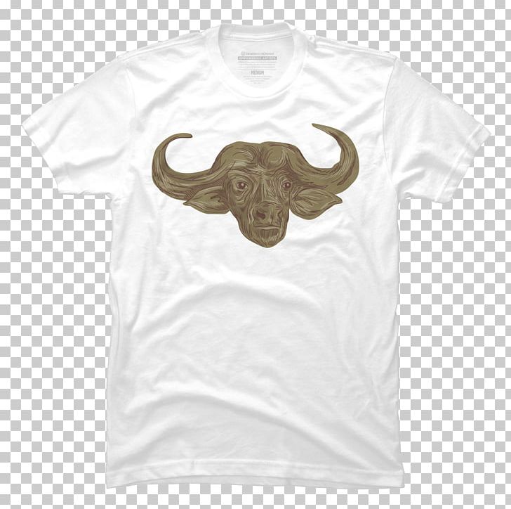 T-shirt Clothing Sleeve African Buffalo Drawing PNG, Clipart, African Buffalo, American Bison, Animal, Brand, Buffalo Free PNG Download