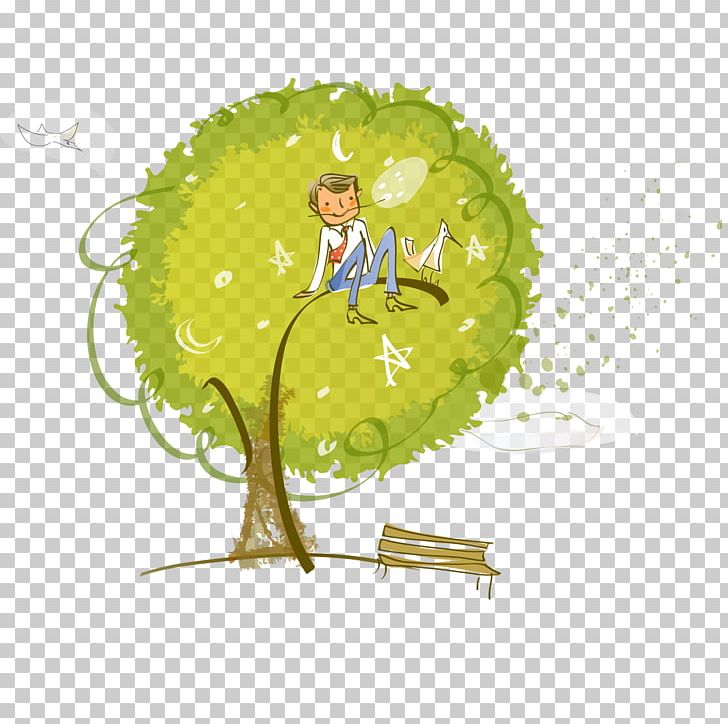 Illustrator Cartoon Illustration PNG, Clipart, Boy Cartoon, Christmas Tree, Circle, Coconut Tree, Comics Free PNG Download