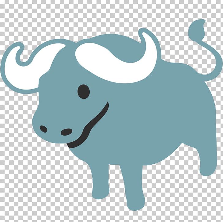 Cattle Water Buffalo Emoji Livestock PNG, Clipart, Bison, Buffalo, Bull, Carnivoran, Cartoon Free PNG Download