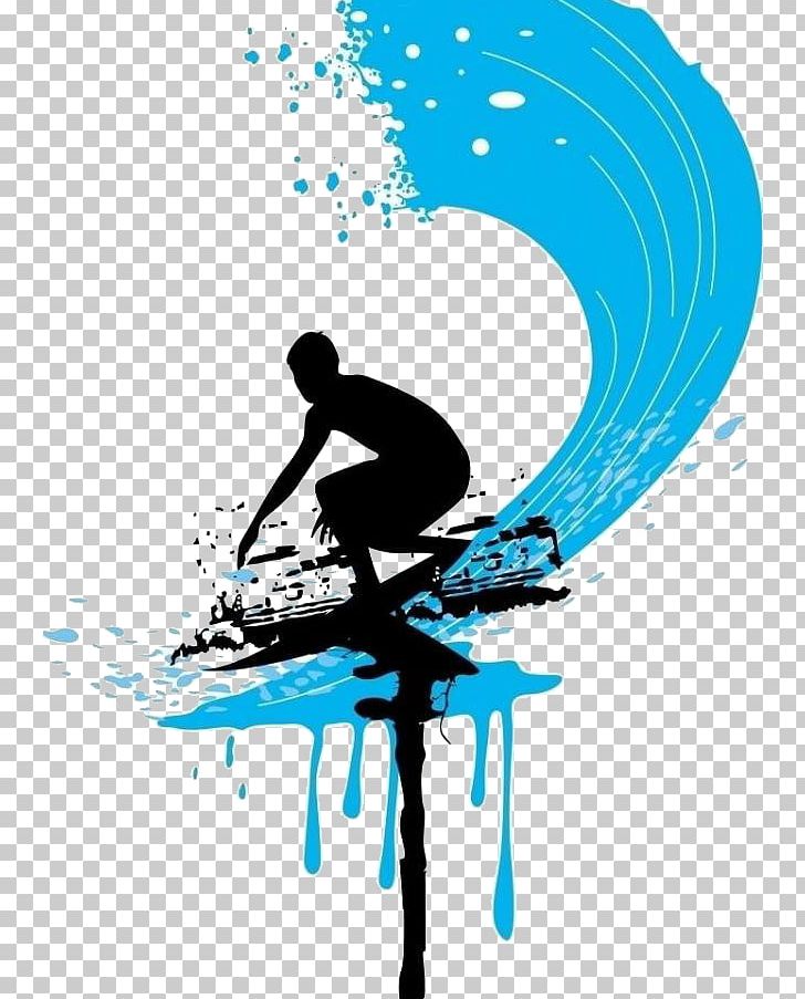 Surfing Surfboard Hang Ten Png Clipart Art Blue Cartoon
