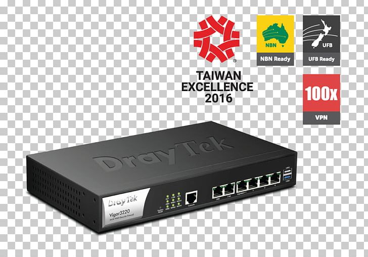 DrayTek Router Virtual Private Network Wide Area Network Gigabit Ethernet PNG, Clipart, Computer Network, Electronic Device, Electronics, Electronics, Ethernet Hub Free PNG Download