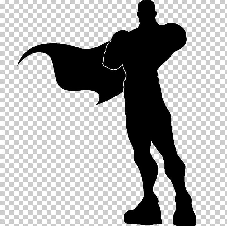 Superman Superhero Silhouette PNG, Clipart, Arm, Art, Black, Black And White, Comic Book Free PNG Download